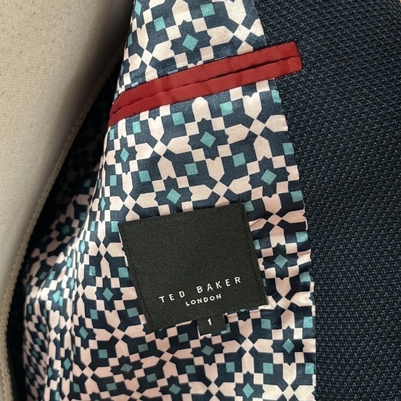 Ted Baker London Men’s Two Button Blazer Size 34 Navy Blue - Picture 7 of 11